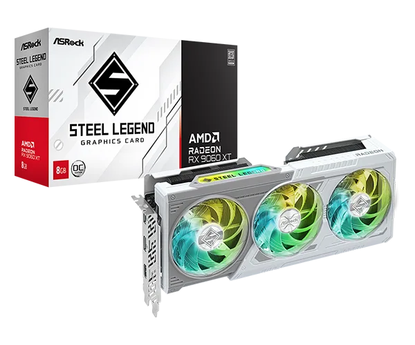 ASROCK STEEL LEGEND RX 9060XT WH 16GB