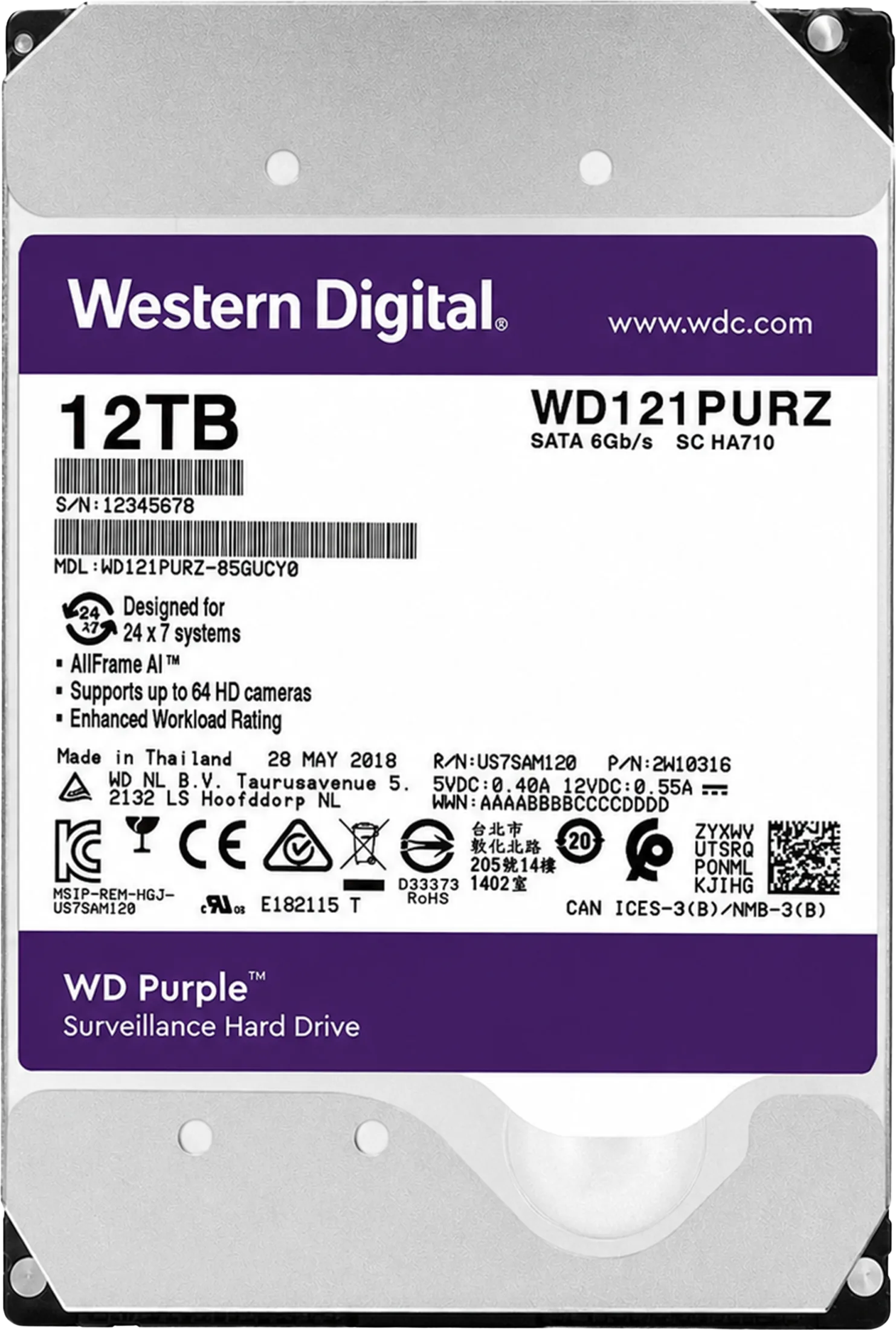 WESTERN DIGITAL PURPURA DISCO RIGIDO/PURPLE
